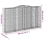 Εικόνα της Συρματοκιβώτιο Τοξωτό 400x50x220/240εκ. από Γαλβανισμένο Χάλυβα Hobbo