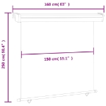 Εικόνα της Σκίαστρο Βεράντας Πλαϊνό Κρεμ 160 x 250 εκ. Hobbo