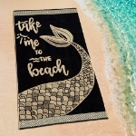 Εικόνα της Lino Πετσετα Θαλασσης Beach Time Black-white 86x160