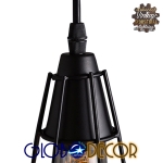 Εικόνα της GloboStar® DROPS 01059 Vintage Industrial Κρεμαστό Φωτιστικό Οροφής Πολύφωτο Μαύρο Μεταλλικό Πλέγμα