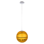 Εικόνα της GloboStar® SPALDING NBA 00649 Κρεμαστό Παιδικό Φωτιστικό Οροφής Μονόφωτο 1 x E27 Πορτοκαλί Γυάλινο Φ25 x Υ25cm