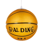 Εικόνα της GloboStar® SPALDING NBA 00649 Κρεμαστό Παιδικό Φωτιστικό Οροφής Μονόφωτο 1 x E27 Πορτοκαλί Γυάλινο Φ25 x Υ25cm