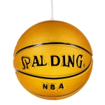 Εικόνα της GloboStar® SPALDING NBA 00649 Κρεμαστό Παιδικό Φωτιστικό Οροφής Μονόφωτο 1 x E27 Πορτοκαλί Γυάλινο Φ25 x Υ25cm