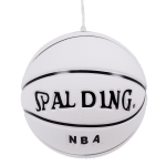 Εικόνα της GloboStar® SPALDING NBA 01031 Κρεμαστό Παιδικό Φωτιστικό Οροφής Μονόφωτο 1 x E27 Λευκό Μαύρο Γυάλινο Φ25 x Υ25cm