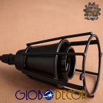 Εικόνα της GloboStar® DROPS 01059 Vintage Industrial Κρεμαστό Φωτιστικό Οροφής Πολύφωτο Μαύρο Μεταλλικό Πλέγμα