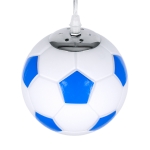 Εικόνα της GloboStar® FOOTBALL 00644 Κρεμαστό Παιδικό Φωτιστικό Οροφής Μονόφωτο 1 x E27 Γαλάζιο Λευκό Γυάλινο Φ15 x Υ18cm