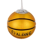 Εικόνα της GloboStar® SPALDING NBA 00645 Κρεμαστό Παιδικό Φωτιστικό Οροφής Μονόφωτο 1 x E27 Πορτοκαλί Γυάλινο Φ18 x Υ18cm