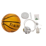 Εικόνα της GloboStar® SPALDING NBA 00645 Κρεμαστό Παιδικό Φωτιστικό Οροφής Μονόφωτο 1 x E27 Πορτοκαλί Γυάλινο Φ18 x Υ18cm