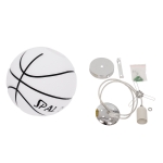 Εικόνα της GloboStar® SPALDING NBA 01031 Κρεμαστό Παιδικό Φωτιστικό Οροφής Μονόφωτο 1 x E27 Λευκό Μαύρο Γυάλινο Φ25 x Υ25cm