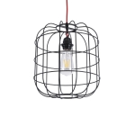 Εικόνα της GloboStar® PARROT 01099 Industrial Κρεμαστό Φωτιστικό Οροφής Μονόφωτο 1 x E27 AC220-240V - Φ28 x Υ30cm - Μαύρο Μεταλλικό Πλέγμα