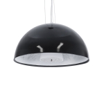 Εικόνα της GloboStar® SERENIA BLACK 01151 Κρεμαστό Φωτιστικό Οροφής Μονόφωτο 1 x E27 AC220-240V - Φ40 x Υ20cm - Μαύρο Γύψινο Καμπάνα