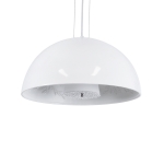 Εικόνα της GloboStar® SERENIA WHITE 01152 Κρεμαστό Φωτιστικό Οροφής Μονόφωτο 1 x E27 AC220-240V - Φ40 x Υ20cm - Λευκό Γύψινο Καμπάνα