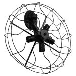 Εικόνα της GloboStar® FAN 01163 Vintage Industrial Φωτιστικό Τοίχου Απλίκα Πολύφωτο Μαύρο Μεταλλικό Πλέγμα Φ46 x Μ22 x Π46 x Υ46cm