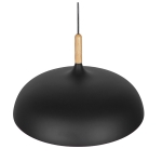 Εικόνα της GloboStar® VALLETE BLACK 01258 Κρεμαστό Φωτιστικό Οροφής Μονόφωτο 1 x E27 Μαύρο Μεταλλικό Καμπάνα Φ45 x Y27cm