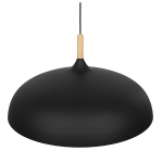 Εικόνα της GloboStar® VALLETE BLACK 01259 Κρεμαστό Φωτιστικό Οροφής Μονόφωτο 1 x E27 Μαύρο Μεταλλικό Καμπάνα Φ60 x Y35cm