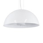 Εικόνα της GloboStar® SERENIA WHITE 01271 Κρεμαστό Φωτιστικό Οροφής Μονόφωτο 1 x E27 AC220-240V IP20 - Φ60 x Υ30cm - Λευκό Γύψινο Καμπάνα