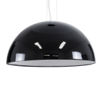 Εικόνα της GloboStar® SERENIA BLACK 01272 Κρεμαστό Φωτιστικό Οροφής Μονόφωτο 1 x E27 AC220-240V IP20 - Φ90 x Υ40cm - Μαύρο Γύψινο Καμπάνα