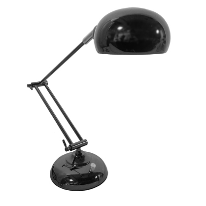 Εικόνα της GloboStar®BLACK 01392 Επιτραπέζιο Φωτιστικό Πορτατίφ Μονόφωτο Μεταλλικό Μαύρο Νίκελ Φ12 x Υ80cm