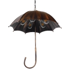 Εικόνα της GloboStar® UMBRELLA 01406 Vintage Industrial Κρεμαστό Φωτιστικό Οροφής Πολύφωτο 5 x E27 Μαύρο Καφέ Σκουριά Μεταλλικό Φ58 x Υ60cm