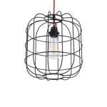 Εικόνα της GloboStar® PARROT 01099 Industrial Κρεμαστό Φωτιστικό Οροφής Μονόφωτο 1 x E27 AC220-240V - Φ28 x Υ30cm - Μαύρο Μεταλλικό Πλέγμα