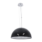 Εικόνα της GloboStar® SERENIA BLACK 01151 Κρεμαστό Φωτιστικό Οροφής Μονόφωτο 1 x E27 AC220-240V - Φ40 x Υ20cm - Μαύρο Γύψινο Καμπάνα