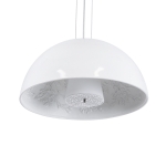 Εικόνα της GloboStar® SERENIA WHITE 01152 Κρεμαστό Φωτιστικό Οροφής Μονόφωτο 1 x E27 AC220-240V - Φ40 x Υ20cm - Λευκό Γύψινο Καμπάνα