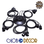 Εικόνα της GloboStar® WIRED 01173 Vintage Φωτιστικό Οροφής Πολύφωτο Μαύρο