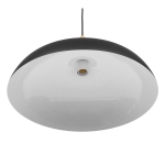 Εικόνα της GloboStar® VALLETE BLACK 01258 Κρεμαστό Φωτιστικό Οροφής Μονόφωτο 1 x E27 Μαύρο Μεταλλικό Καμπάνα Φ45 x Y27cm