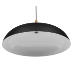 Εικόνα της GloboStar® VALLETE BLACK 01259 Κρεμαστό Φωτιστικό Οροφής Μονόφωτο 1 x E27 Μαύρο Μεταλλικό Καμπάνα Φ60 x Y35cm