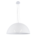 Εικόνα της GloboStar® SERENIA WHITE 01271 Κρεμαστό Φωτιστικό Οροφής Μονόφωτο 1 x E27 AC220-240V IP20 - Φ60 x Υ30cm - Λευκό Γύψινο Καμπάνα