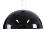 Εικόνα της GloboStar® SERENIA BLACK 01272 Κρεμαστό Φωτιστικό Οροφής Μονόφωτο 1 x E27 AC220-240V IP20 - Φ90 x Υ40cm - Μαύρο Γύψινο Καμπάνα