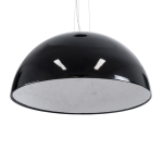 Εικόνα της GloboStar® SERENIA BLACK 01272 Κρεμαστό Φωτιστικό Οροφής Μονόφωτο 1 x E27 AC220-240V IP20 - Φ90 x Υ40cm - Μαύρο Γύψινο Καμπάνα