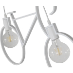 Εικόνα της GloboStar® BIKE WHITE 01300 Vintage Κρεμαστό Φωτιστικό Οροφής Δίφωτο 2 x E27 Λευκό Μεταλλικό Μ67 x Π1.5 x Υ41cm