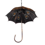 Εικόνα της GloboStar® UMBRELLA 01406 Vintage Industrial Κρεμαστό Φωτιστικό Οροφής Πολύφωτο 5 x E27 Μαύρο Καφέ Σκουριά Μεταλλικό Φ58 x Υ60cm