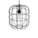 Εικόνα της GloboStar® PARROT 01099 Industrial Κρεμαστό Φωτιστικό Οροφής Μονόφωτο 1 x E27 AC220-240V - Φ28 x Υ30cm - Μαύρο Μεταλλικό Πλέγμα