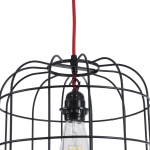 Εικόνα της GloboStar® PARROT 01099 Industrial Κρεμαστό Φωτιστικό Οροφής Μονόφωτο 1 x E27 AC220-240V - Φ28 x Υ30cm - Μαύρο Μεταλλικό Πλέγμα