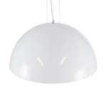 Εικόνα της GloboStar® SERENIA WHITE 01271 Κρεμαστό Φωτιστικό Οροφής Μονόφωτο 1 x E27 AC220-240V IP20 - Φ60 x Υ30cm - Λευκό Γύψινο Καμπάνα