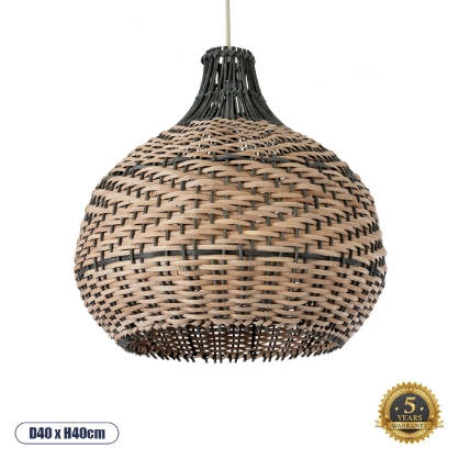 Εικόνα της GloboStar® SEYCHELLES 01948 Boho Κρεμαστό Φωτιστικό Οροφής Μονόφωτο 1 x E27 AC220-240V IP20 - Φ40 x Υ40cm