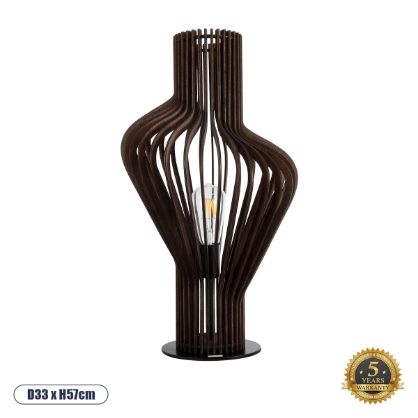 Εικόνα της GloboStar® MIHIRO 02177 Boho Επιτραπέζιο Φωτιστικό Μονόφωτο 1 x E27 AC220-240V IP20 - Φ33 x Υ57cm