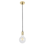 Εικόνα της GloboStar® LUMI GOLD 99421 Μεταλλικό Κρεμαστό Φωτιστικό Οροφής Ανάρτηση Μονόφωτο 1 x E27 Χρυσό Φ4 x Y118cm