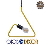 Εικόνα της GloboStar® LIBBY 01097-1 Κρεμαστό Παιδικό Φωτιστικό Οροφής Μονόφωτο 1 x E27 Κίτρινο Μεταλλικό Φ31 x Υ100cm