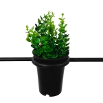 Εικόνα της GloboStar® FLOWERPOT 10001209 Κρεμαστό Φωτιστικό Οροφής Μονόφωτο 1 x E27 Μαύρο Μεταλλικό με Διακοσμητικό Φυτό Φ34 x Y34cm