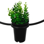 Εικόνα της GloboStar® FLOWERPOT 10001210 Κρεμαστό Φωτιστικό Οροφής Μονόφωτο 1 x E27 Μαύρο Μεταλλικό με Διακοσμητικό Φυτό Φ27 x Y40cm