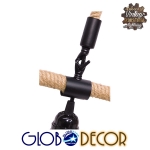 Εικόνα της GloboStar® MALVERN  Industrial Κρεμαστό Φωτιστικό Οροφής Μονόφωτο 1 x E27 Μαύρο Μεταλλικό με Μπεζ Σχοινί Μ37 x Π22 x Υ34cm