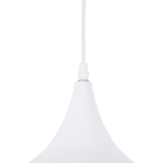 Εικόνα της GloboStar® SHANGHAI WHITE 01026-B Κρεμαστό Φωτιστικό Οροφής Μονόφωτο 1 x E27 Λευκό Μεταλλικό Καμπάνα Φ37 x Υ17cm