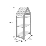 Εικόνα της Ραφιέρα Montessori Zoilen I pakoworld λευκό-φυσικό-ροζ mdf 50x30x100εκ