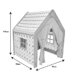 Εικόνα της Παιδικό σπίτι Montessori Hosnele pakoworld λευκό-μπλε mdf 95x90x114εκ