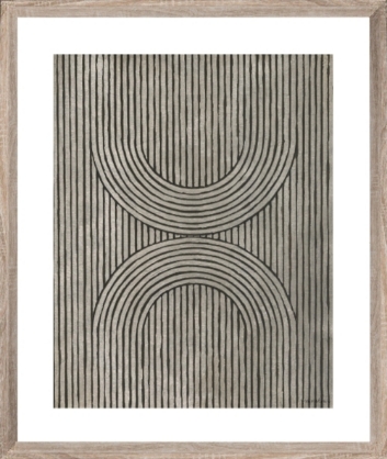 Εικόνα της Brookpace Lascelles - Art Print Abstract Cedar Grooves II Με Ξύλινη Κορνίζα