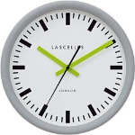 Εικόνα της Lascelles - Ρολόι Τοίχου Swiss Station Grey/Lime 30cm