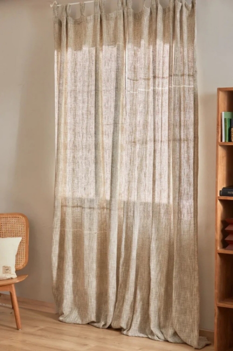 Εικόνα της Calma House - Έτοιμη Κουρτίνα 140x280cm Knit Lucas Beige